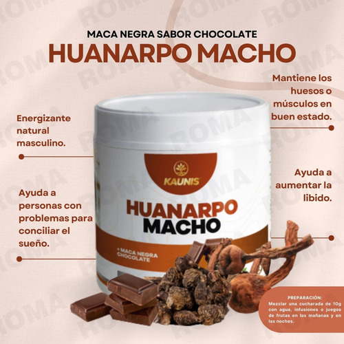 Huanarpo Macho Maca Negra Sabor Chocolate 350g Kauinis