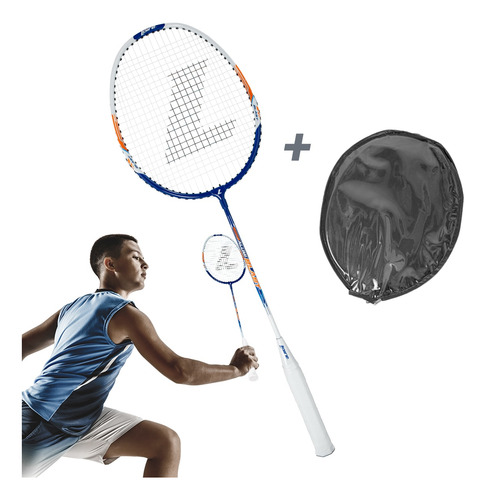 Raquete Badminton Profissional Loire Alumínio 67cm Com Capa