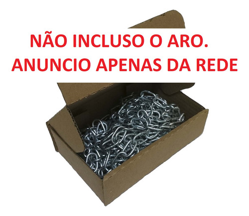 Rede De Basquete Corrente/ Aço - Classic Com Mosquetão - Par