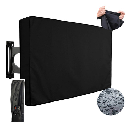 Capa Televisão Tv Led Lcd Couro Impermeável Suporte Parede