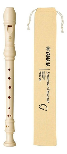 Yamaha Yrs23 - Flauta Dulce Soprano Color Marfil 3 piezas Digitación Alemana Ideal Escolar