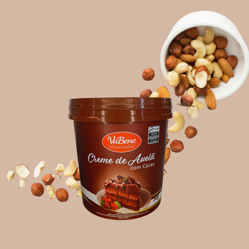 Recheio Creme Avelã Com Cacau Vabene 3kg