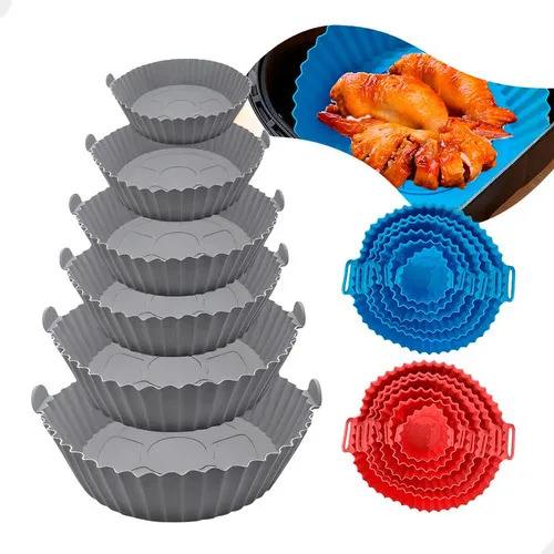 Forma De Silicone Para Air Frayer cinza ou azul 6uni