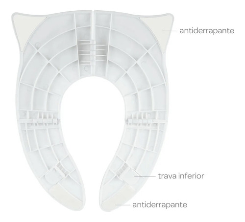 Redutor De Assento Branco Infantil Portátil Até 25kg Buba