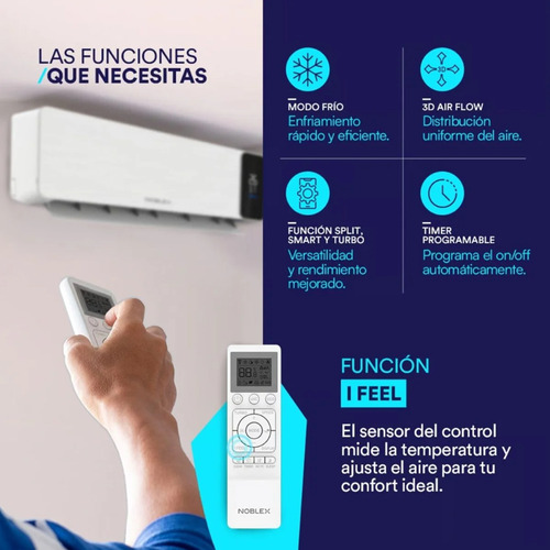 Aire Acondicionado Noblex Minisplit 18,000 Btu On-off Frío