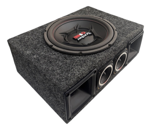Caixa Trio Automotivo 10 Pol Slim Sub + Modulo 400x4 Taramps