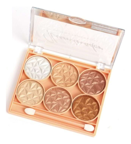 Paleta Iluminador 6 Cores Ruby Bronze Glow Febella El5015