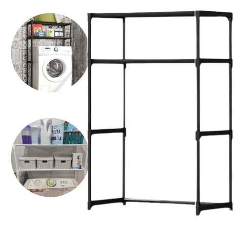 Estante Rack Multiuso Organizador Lavanderia Banheiro Chão