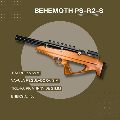 Carabina Pressão Bullpup Behemoth Psr2s 5.5 Wood Nova Vista
