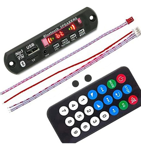 Belle Mountains 747 Modulo Reproductor De Audio Bluetooth Usb Sd Fm Auxiliar 12v Negro