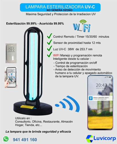 Verdadera Lampara Germicida 38w Luz Uv-c