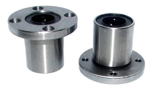 4 Rolamento Linear Lmf30uu Com Flange + Eixo Guia De 30mm