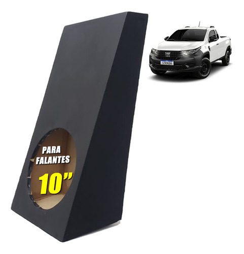 Caixa Som Auto Slim Vazia 10 Pol Strada Nova Cabine Simples