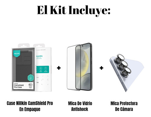 Case Nillkin Para Samsung S25 Plus + Mica Pantalla Y Cámara