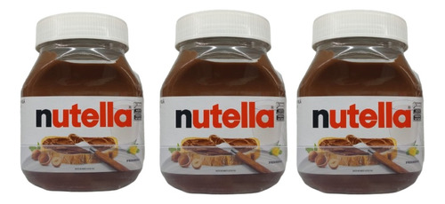 Kit C/3unidades De Nutella Creme De Avelã Gigante De 650g