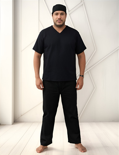 Roupa Umbanda Candomblé Masculino Oxford Ração Bata + Calça