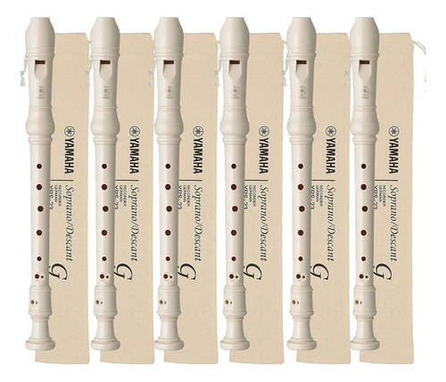 Flauta Dulce Yamaha Original Yrs-23g - Set 6 Und