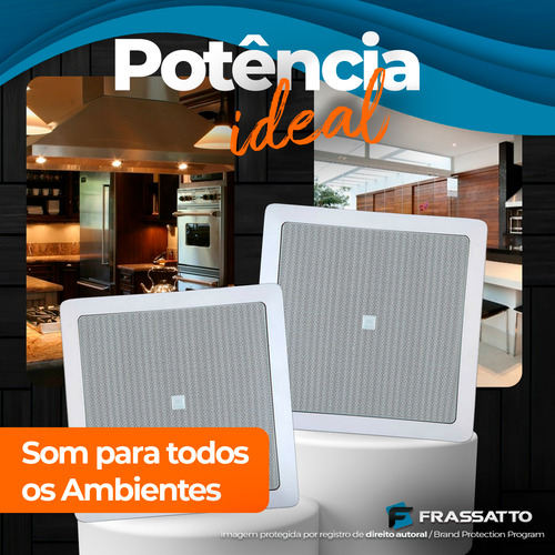 Kit Som Ambiente Embutir Gesso Bluetooth + 12 Arandelas Jbl