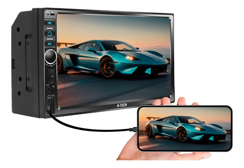 Multimidia Mp5 Espelhamento Bt Usb Sd Controle Remoto Cor Preto