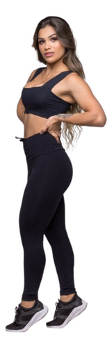 Calça Legging Levanta Bumbum Reforçada Compressão Blackout