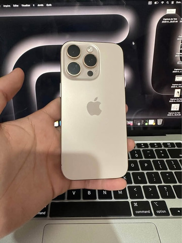 Apple Iphone 16 Pro 128gb Garantia Até 20/03/25 Sem Detalhes Nude (Usado)