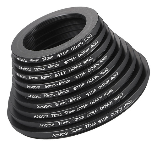 Adaptador De Degraus 18 Peças 37-49-52-55-58-62-67-72-77-82