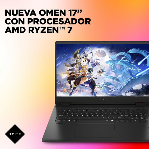 Laptop Omen Gaming Hp Reyzen 7 16gb 1tb Rtx 4050 6gb W11 Color Negro