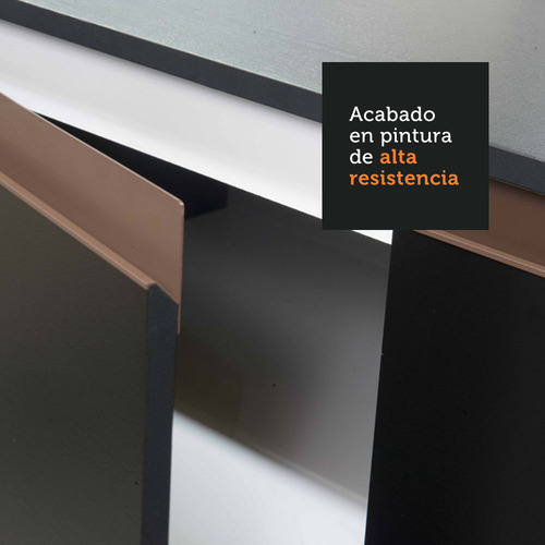 Mueble de Cocina Reims 120 cm Mostrador para Lavadero con Encimera - Negro
