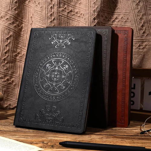 Diário De Couro Vintage Cagie Para Homens,
