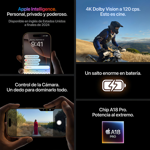 Apple iPhone 16 Pro (128 Gb) - Titanio Negro Esim