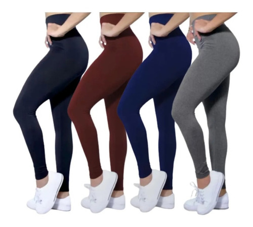 Kit 4 Calça Leng  Legging Suplex Empina Levanta Bumbum Fit