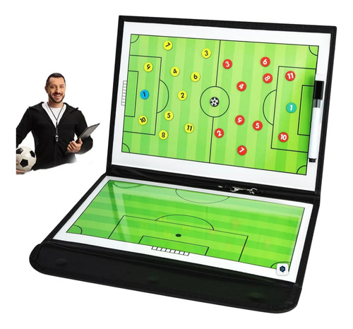 Prancheta Quadro Tática Magnética Campo De Futebol Basket