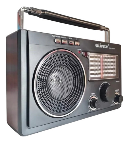 Rádio Livstar Com 11 Bandas Fm/am/sw 1-9 Com Usb/tf