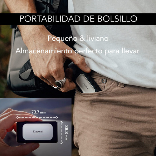 Disco Ssd Portatil Kingston Xs2000 Usb-c 2000mb/s 2tb