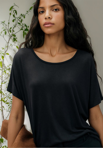 Blusa Básica Feminina Manga Curta Hering