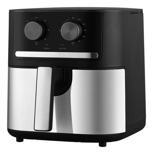 Fritadeira Air Fryer 5,5l Cyclone Preto E Inox Midea