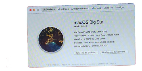 Macbook Pro A1286 15 Inch Late 2011 (reballing) (Recondicionado)