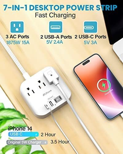Plugue Inteligente Micaso/3 Saídas/4 Usb/branco