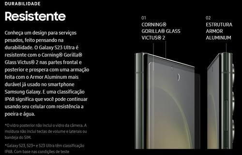 Samsung Galaxy S23 Ultra 256gb Câm.200mp 6.8'' - Excelente (Recondicionado)