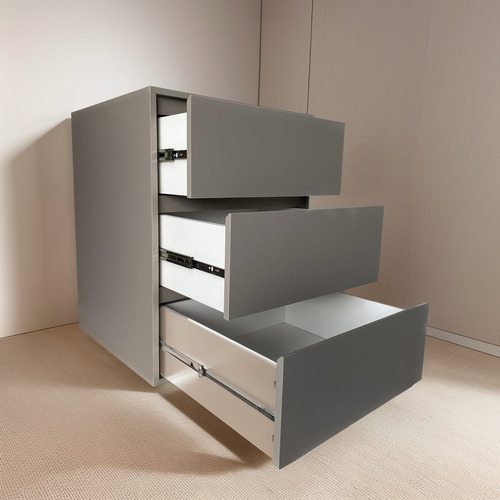 Gaveteiro Cor Gianduia Trama C/ 3 Gavetas 100%mdf 70x50x40