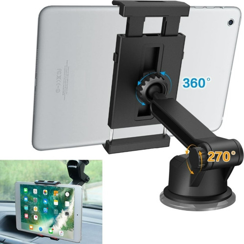 Suporte Veicular Para Tablet iPad Celular Carro Tipo Ventosa