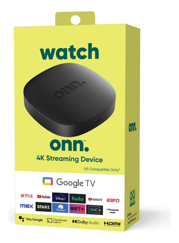 Onn. Tv Box 2.a Gen. Uhd 8gb 2gb Ram Control Voz Negro