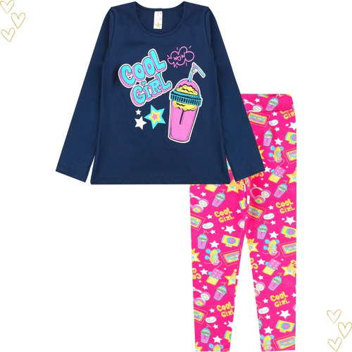 Kit 3 Conjunto Meia Estação Menina Juvenil Legging Atacado