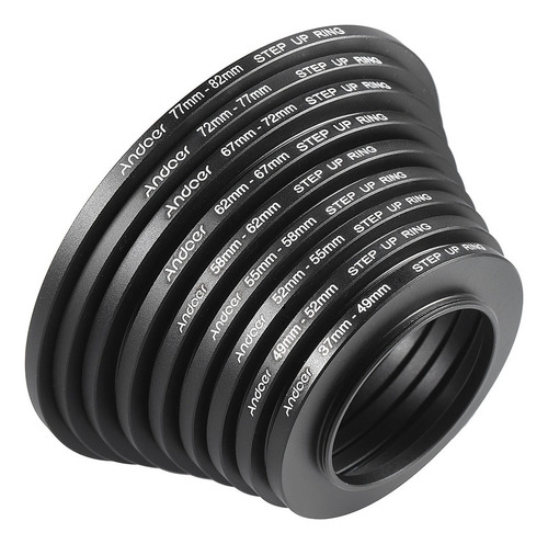 Adaptador De Degraus 18 Peças 37-49-52-55-58-62-67-72-77-82