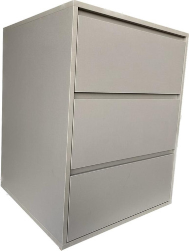 Gaveteiro Cor Gianduia Trama C/ 3 Gavetas 100%mdf 70x50x40