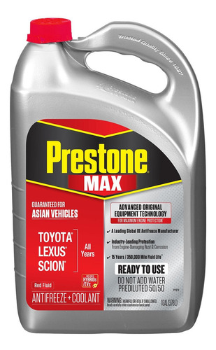 Refrigerante Prestone Max Rojo 50% para Toyota Lexus Galón