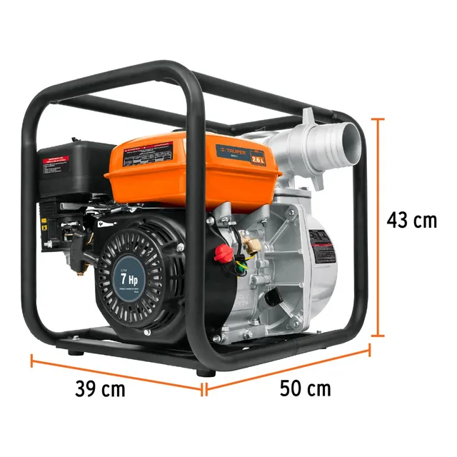 Motobomba Gasolina 7hp Salida Agua 3'' 500l/m Truper 17117