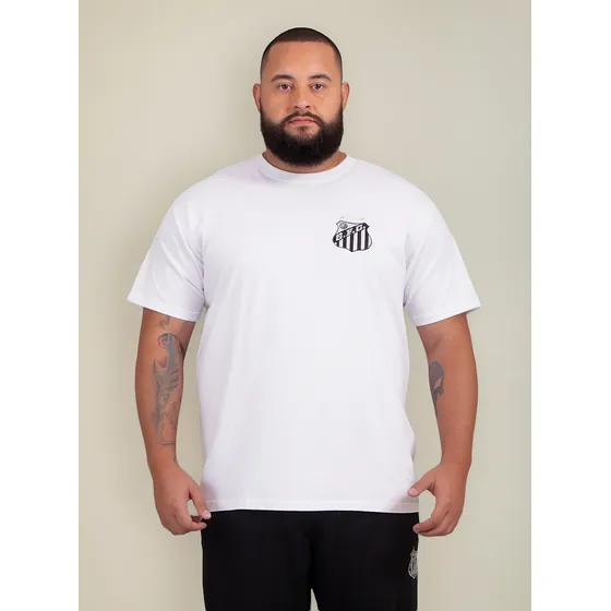 Camiseta Santos Oficial Classic Algodão Plus Size Masculina