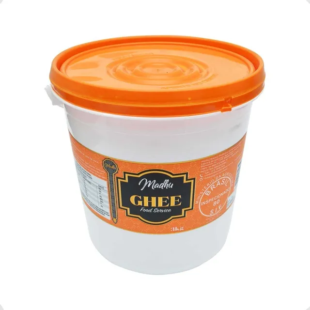 Balde Manteiga Ghee Sem Lactose Madhu Bakery 3kg