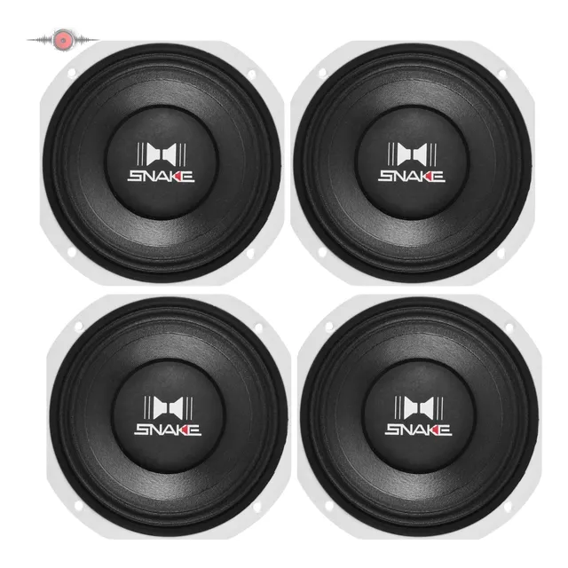 4 Alto Falante Snake 8 Pol 300 Rms Médio Esx-608 Alto